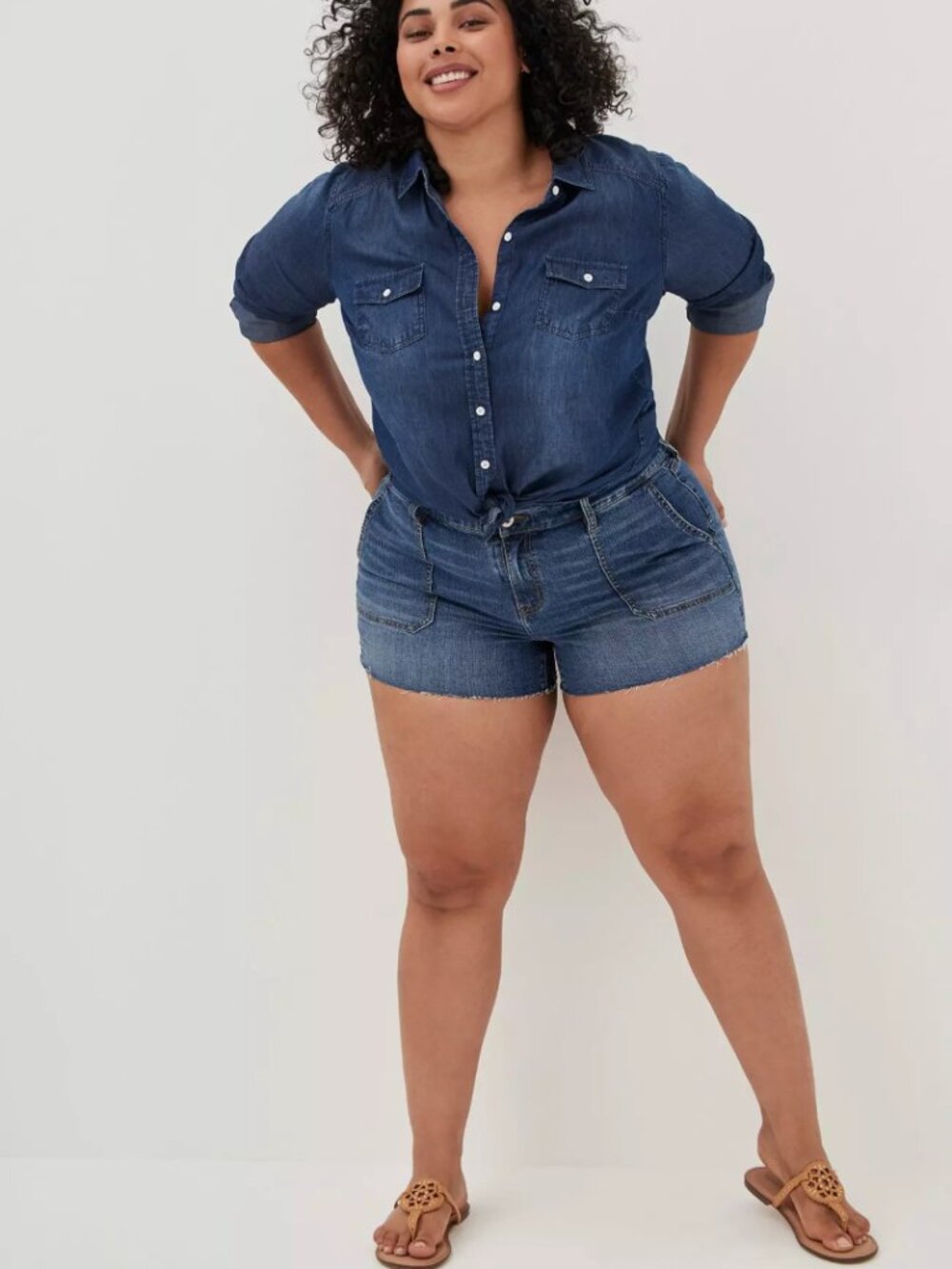 Torrid Vintage Stretch High-Rise Denim Shorts Size 16 Plus 3.5" Inseam